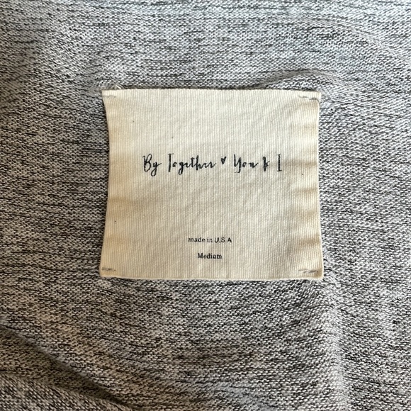 Brand: By Together. Size: Medium, loose fit. Color: gray w/ tan elbow patches! - Picture 5 of 5